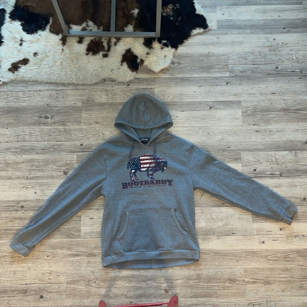 Men’s Boot Daddy Collection Hoodie Dark Grey Size Large